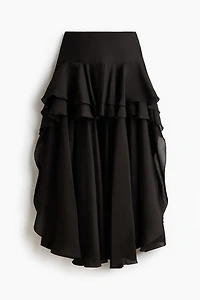 Flounced High-Low Skirt