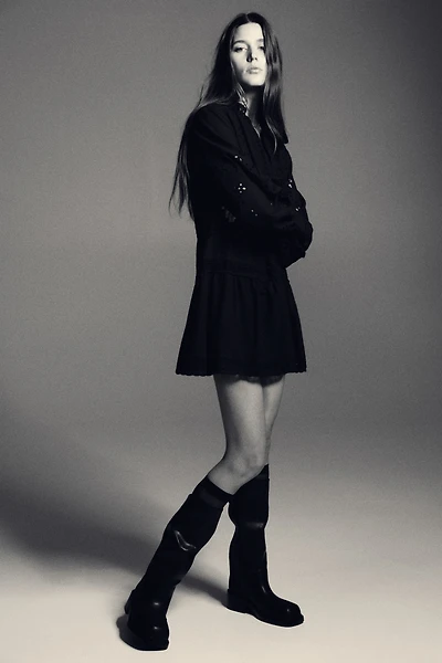 Dress with Eyelet Embroidery