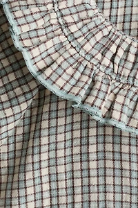 Ruffle-Collar Cotton Blouse
