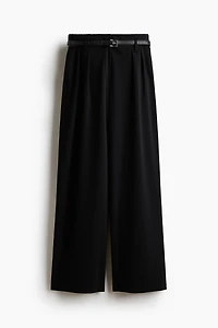 Wide-Leg Pants with Belt