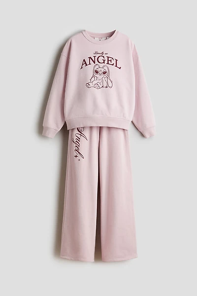 2-Piece Printed Sweatshirt and Joggers Set