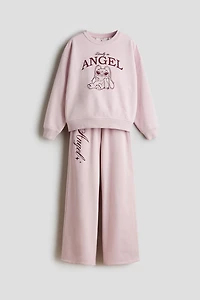 2-Piece Printed Sweatshirt and Joggers Set