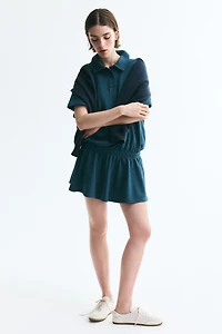 Sweatshirt Polo Dress