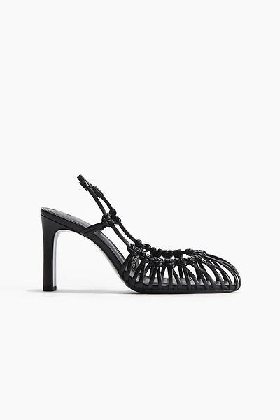 Heeled Slingbacks with Knots