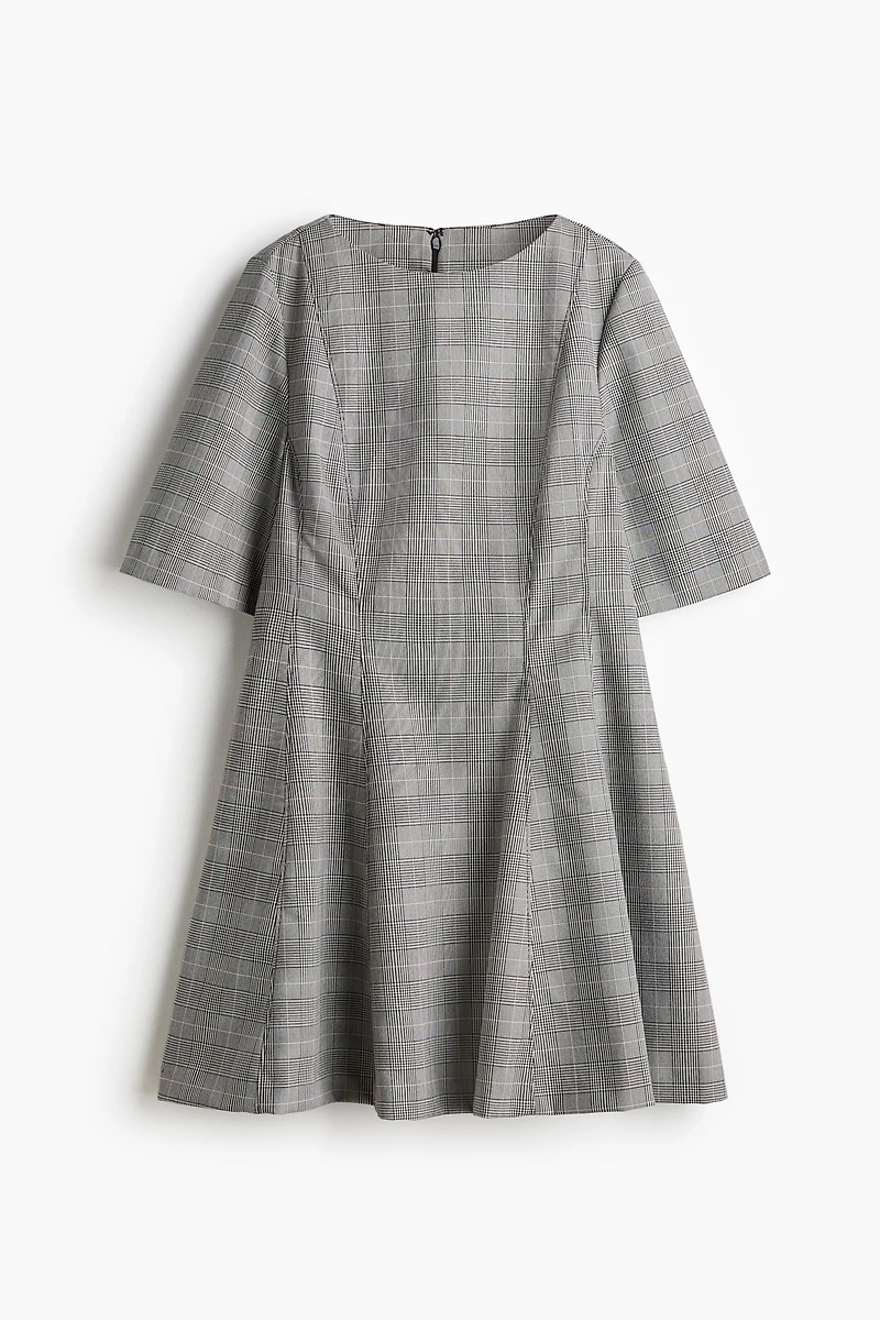 Twill Tapered-Waist Dress