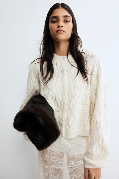 Chandail en tricot pointelle