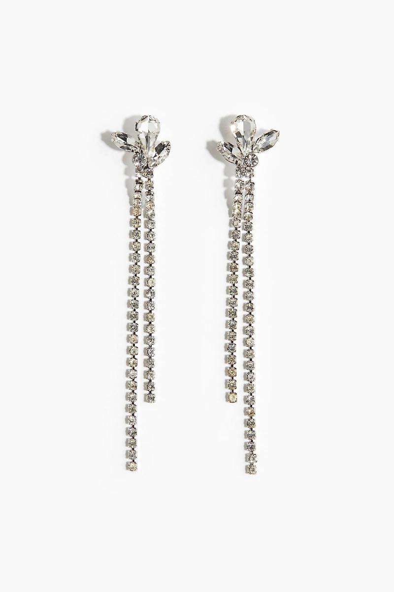 Rhinestone-Chain Earrings
