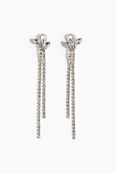 Rhinestone-Chain Earrings
