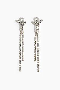 Rhinestone-Chain Earrings