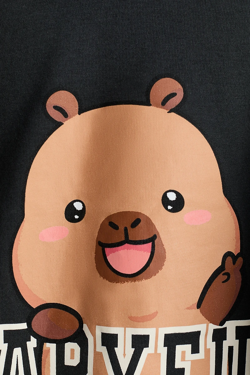 Loose-fit printed T-shirt