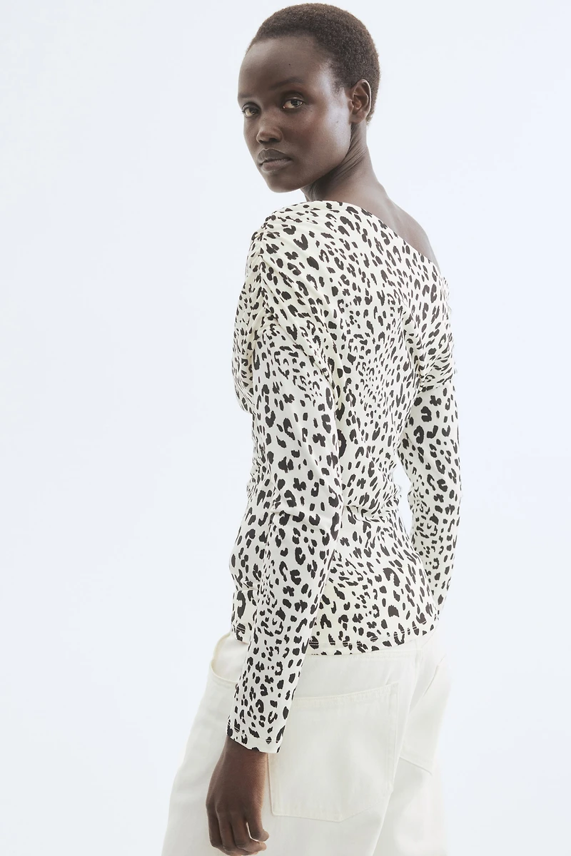 Draped One-Shoulder Top