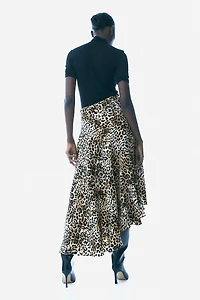 Asymmetric Midi Skirt