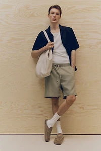 Relaxed-Fit Linen-Blend Shorts