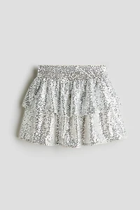 Tiered Sequined Skirt