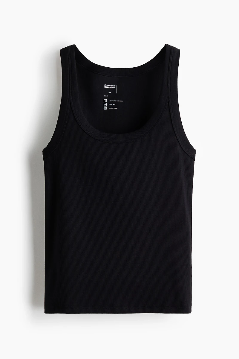 Cooling Slim-Fit Ribbed Tank Top