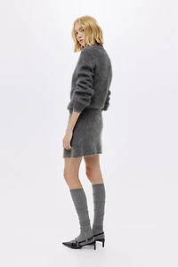 Mohair-Blend Mini Skirt
