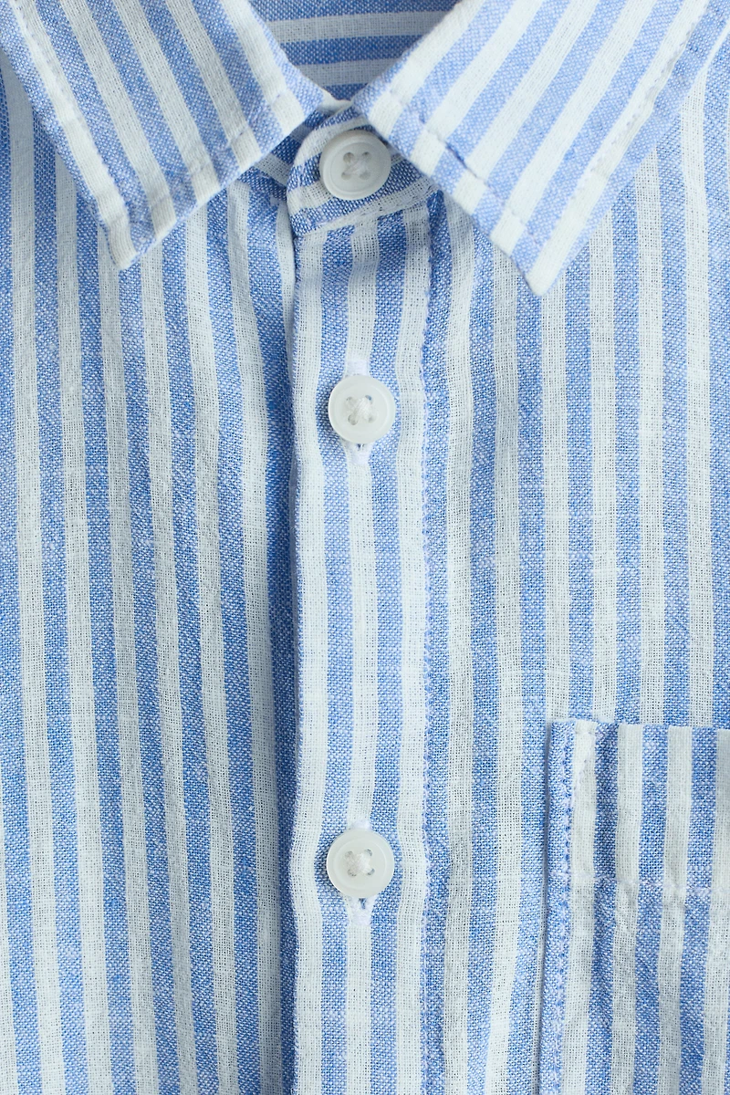 Linen-Blend Shirt