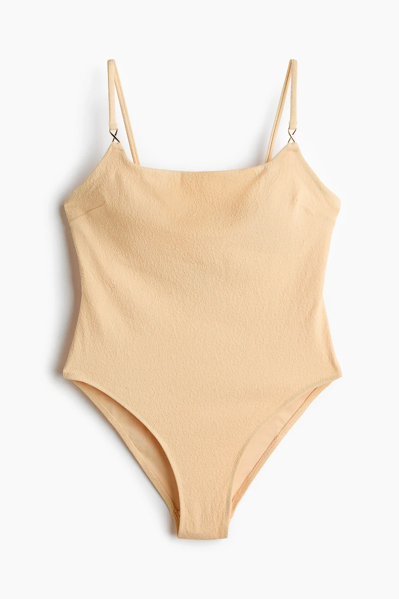 Padded-Cup High-Leg Swimsuit