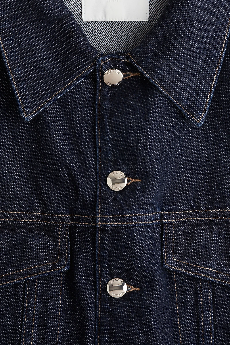 Gilet sans manches court en denim