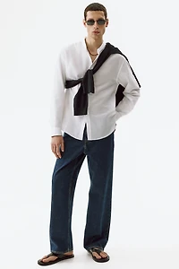 Chemise décontractée en lin mélangé