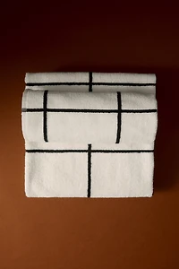 Serviette à motif quadrillé