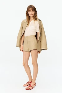 Linen-Blend Shorts