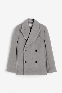 Wool-blend Double-breasted Jacket