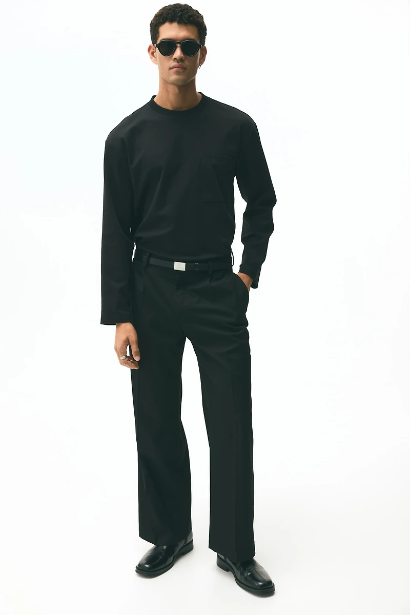 Loose-Fit Long-Sleeved Jersey Shirt