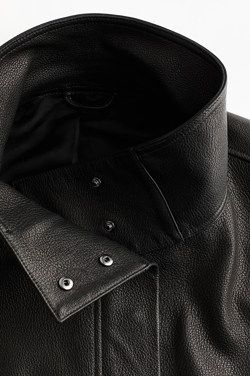 Peplum Leather Jacket