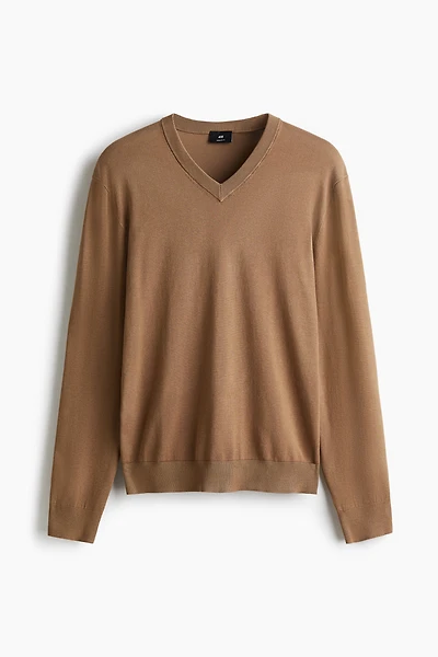 Chandail coupe classique en fin tricot