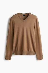 Chandail coupe classique en fin tricot