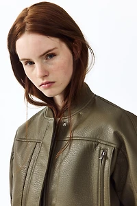 Coated Bomber Jacket