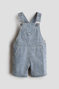Cotton Denim Overall Shorts