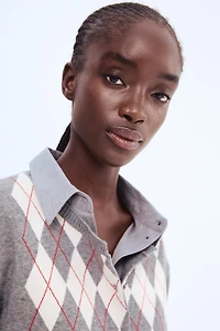 Gilet en tricot jacquard