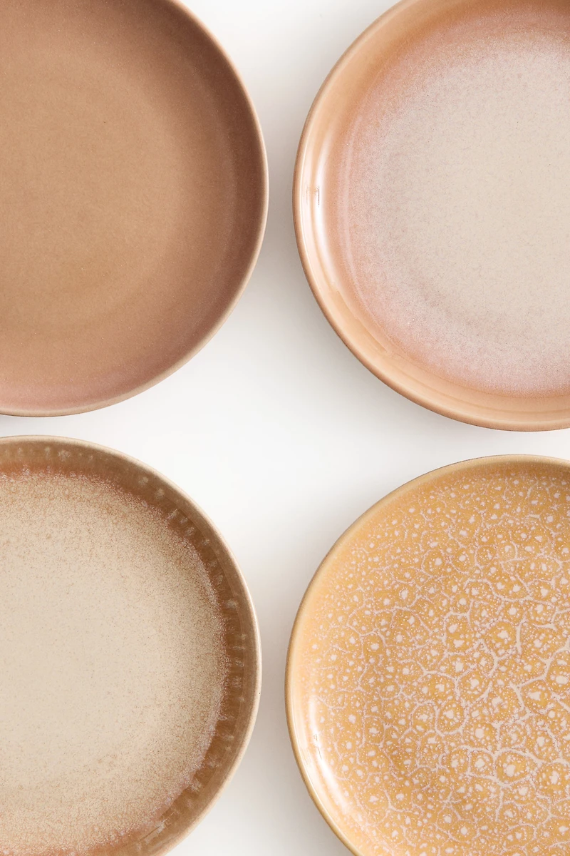 4-pack stoneware side plates
