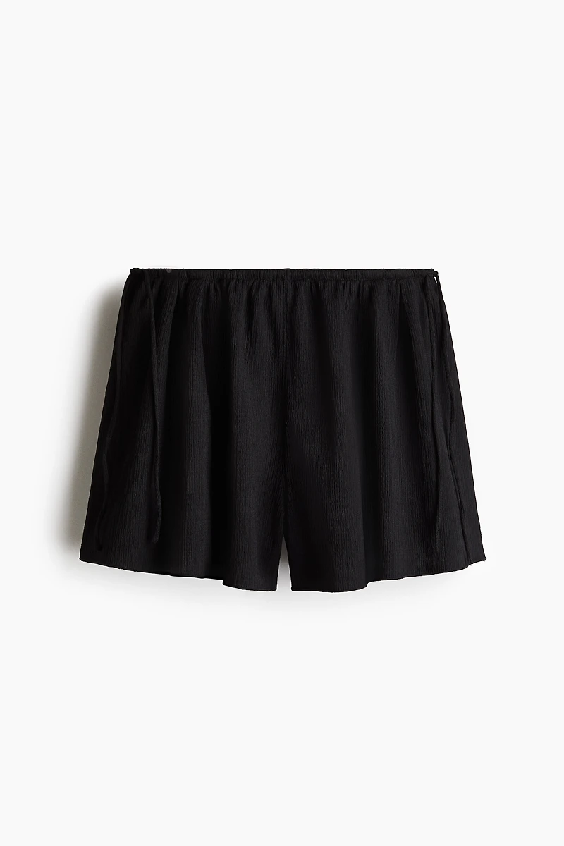 Crinkled Jersey Shorts