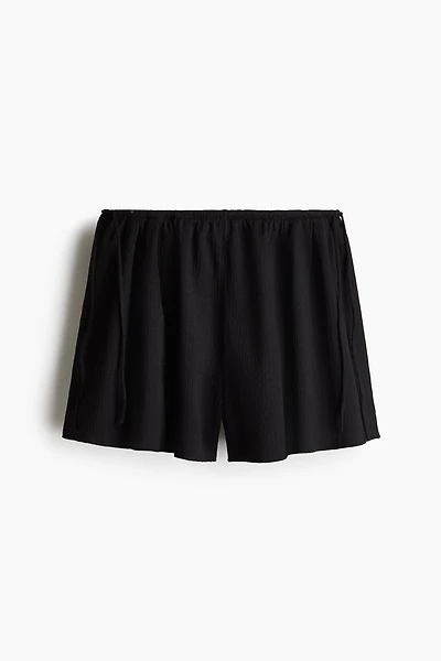 Short en jersey froissé