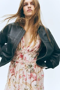 Button-Front Viscose-Blend Dress