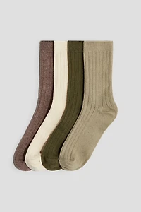 4-Pack Rib-Knit Socks