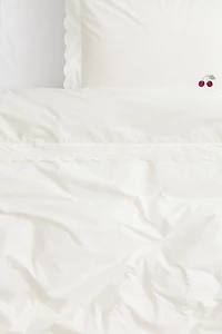 Housse de couette avec détail brodé