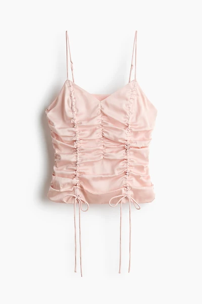 Ruched Satin Top