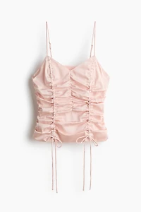 Ruched Satin Top