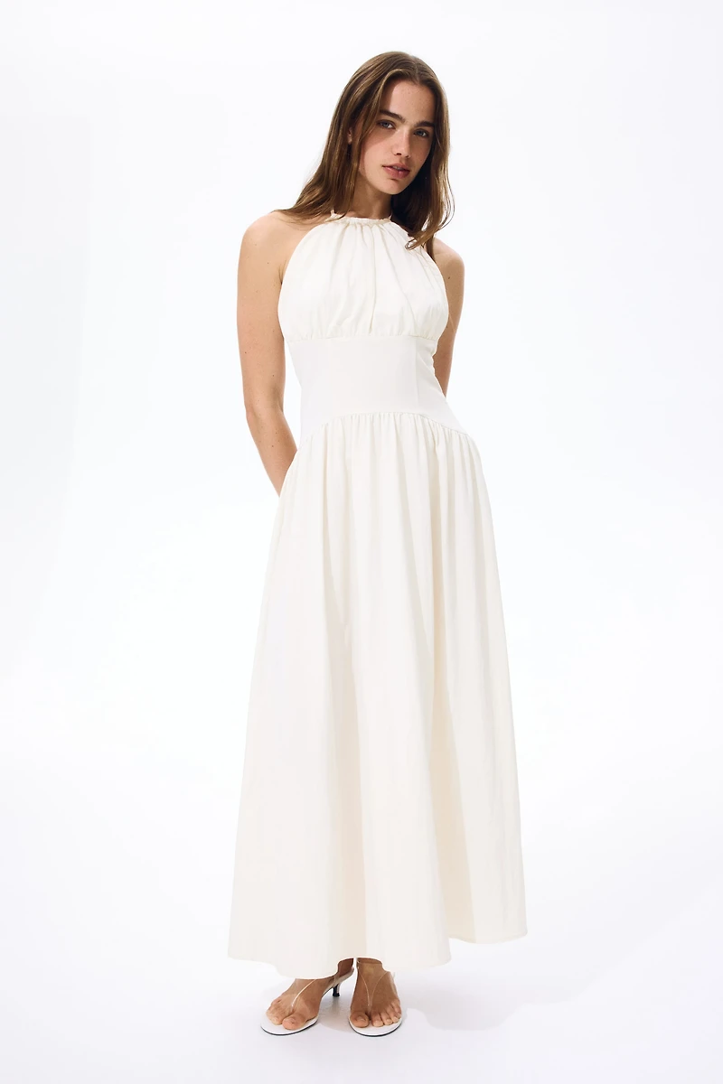 Ruched Halterneck Dress