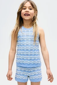 2-Piece Pointelle-Knit Set