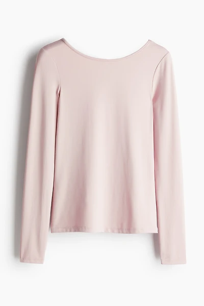 Haut en microfibre avec dos dégagé