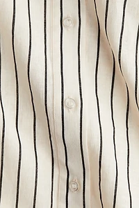 Robe chemisier en lin mélangé