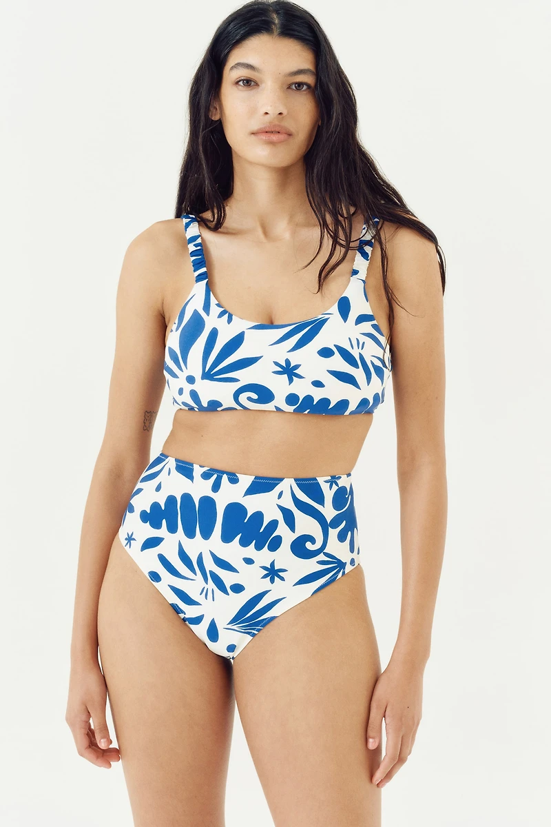 Culotte de bikini échancrée