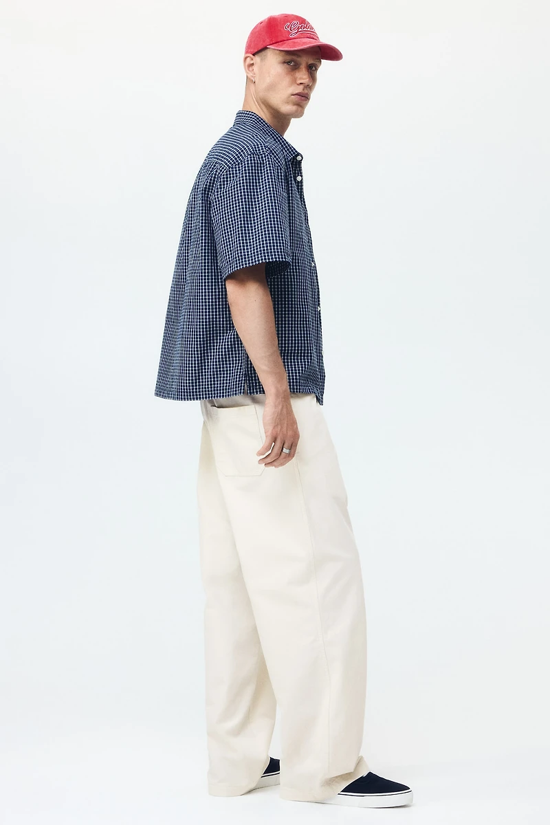 Pantalon ample en toile de coton