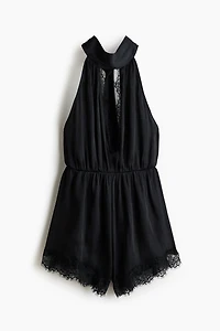 Combi-short dos nu avec dentelle
