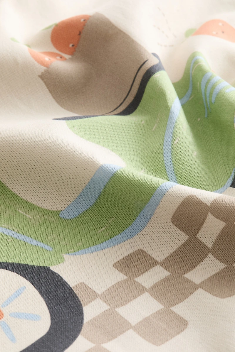 Printed Cotton Canvas Cushion Cover